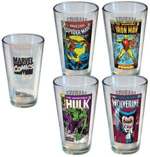 Marvel Comics Vintage Covers 4-Pack Pint Glass